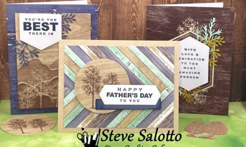 Three masculine cards in blues, tans and browns. Sentiments include "You're the Best There is" and "Happy Father's Day to You."