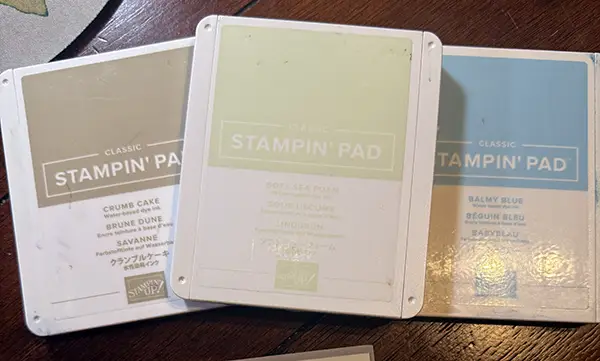 Three ink pads from Stampin' Up!