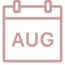 Calendar clip art that says "AUG"